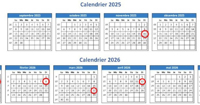 CALENDRIER 2025-2026